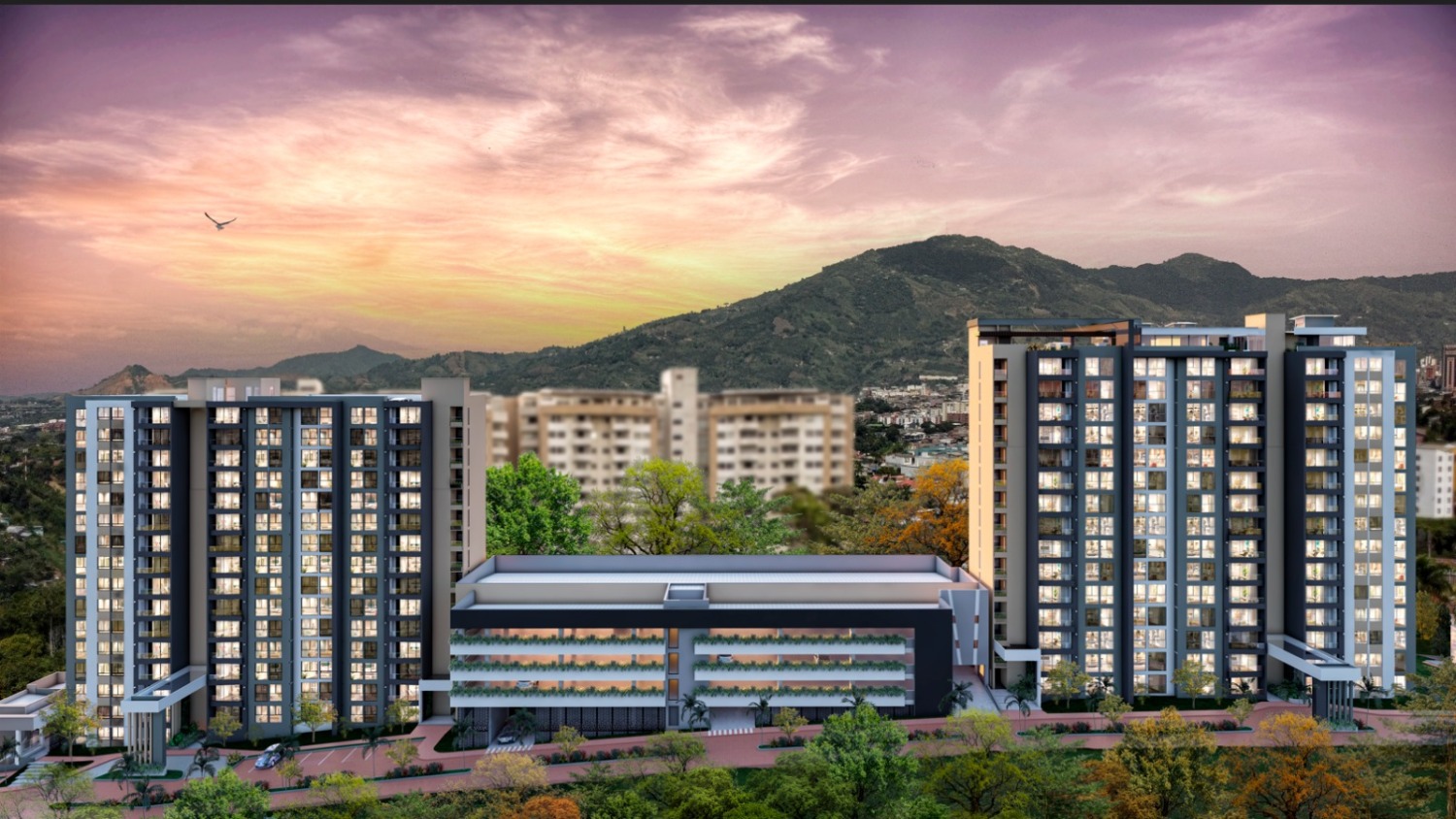 fachada-torres Apartamentos Pereira Hacienda Canaán